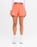 Charge High Waist Run Shorts Fluro Orange