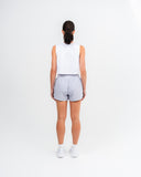 Charge High Waist Run Shorts Smoke Grey