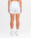 Freedom Marble High Waist Shorts White