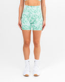 Freedom Marble High Waist Shorts Green