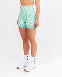 Freedom Marble High Waist Shorts Green