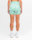 Freedom Marble High Waist Shorts Green