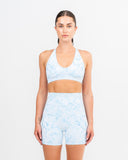 Freedom Marble Sports Bra Blue