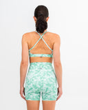 Freedom Marble Sports Bra Green