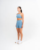 Impulse High Waist Shorts Sky Blue