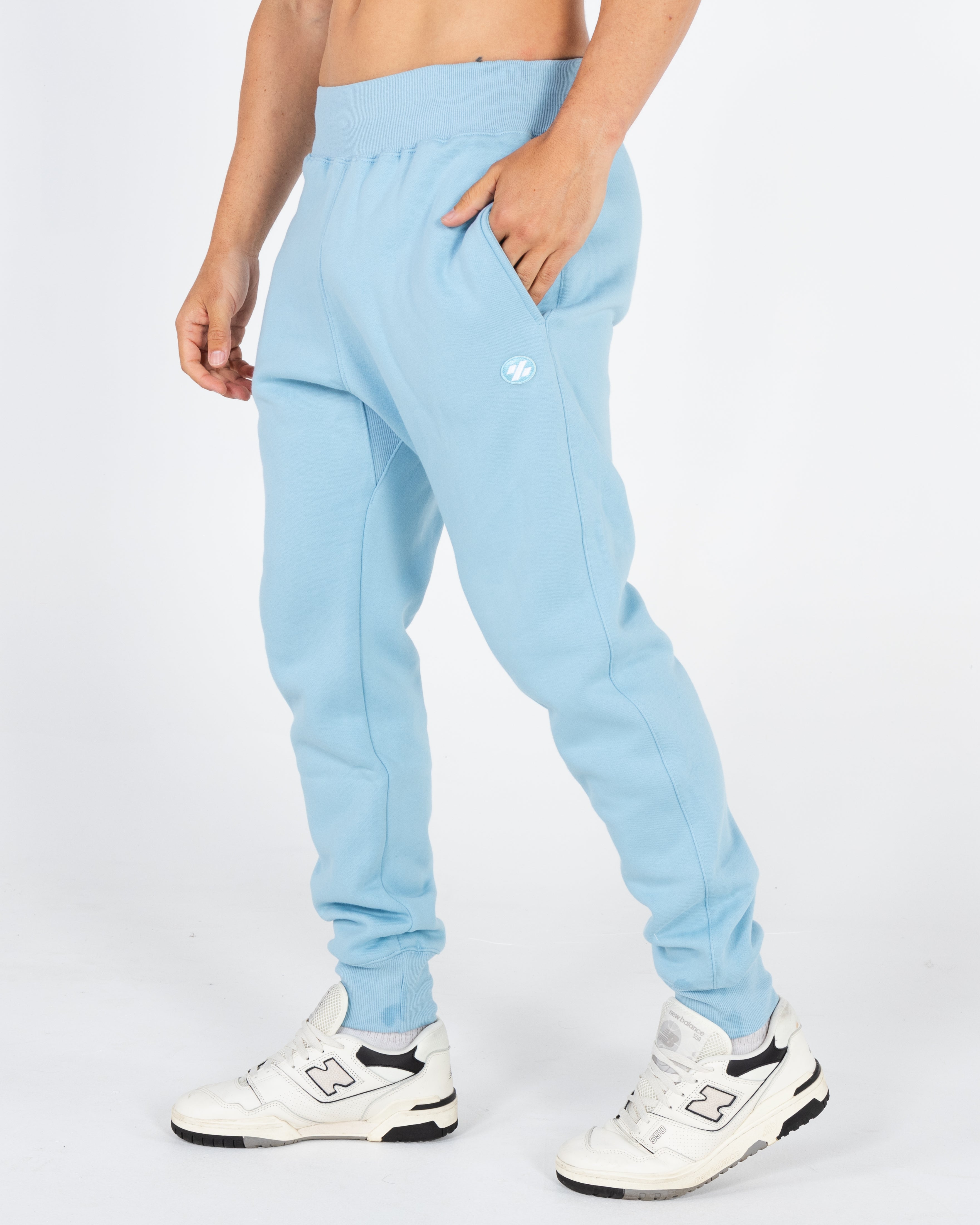 Nexletica Mens Icon Fleece Joggers Sky blue