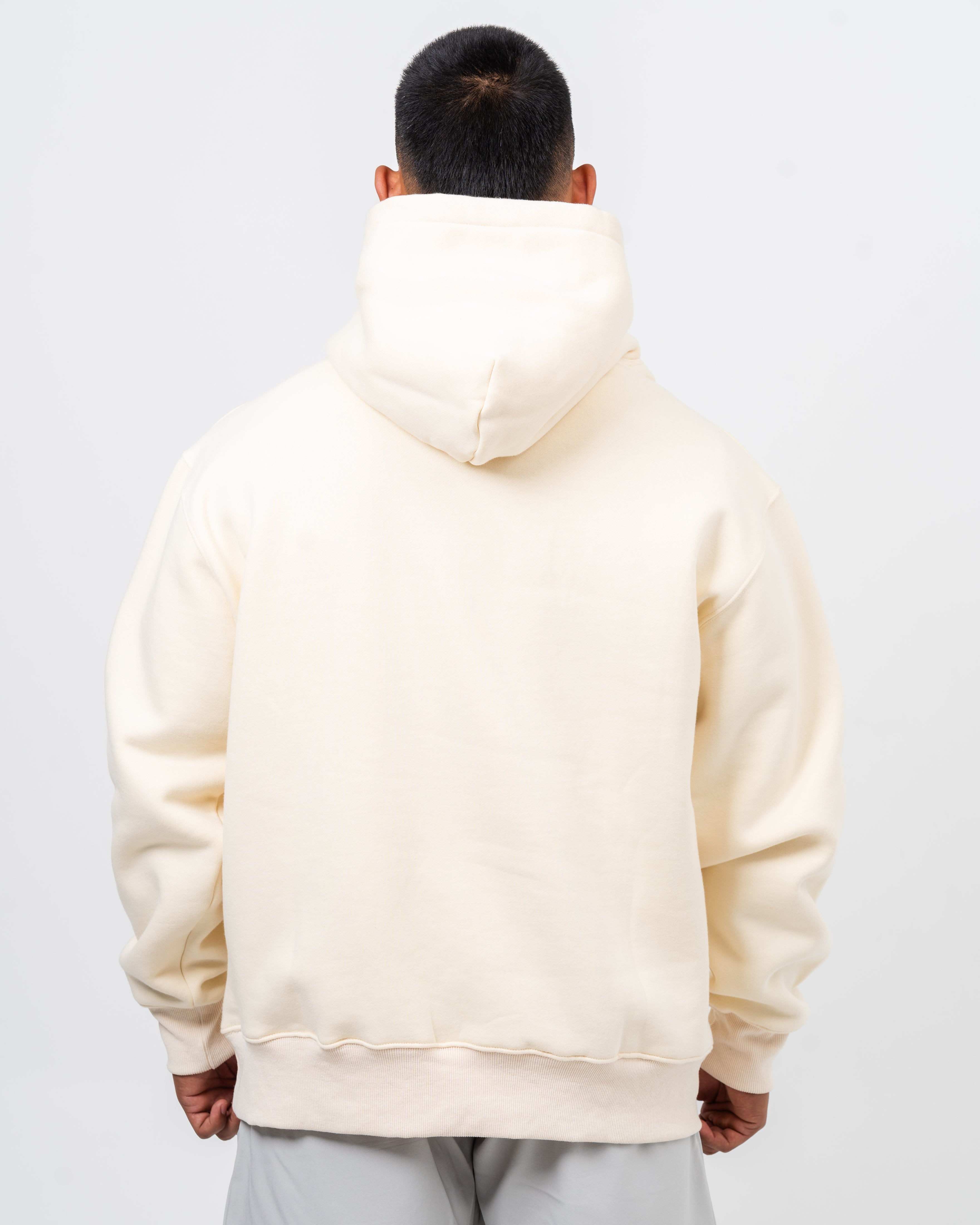 Cream fleece hoodie sale