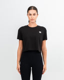 Rise Crop Top Charcoal Black